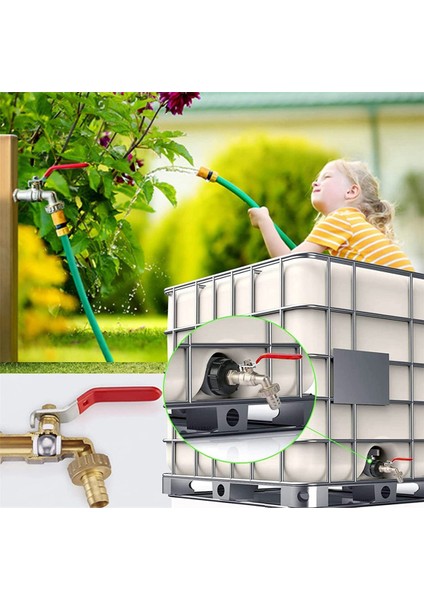 Ibc Konteyner 1/2 Inç Pirinç Ibc Tankı Aksesuarları Ibc Tankı Adaptörü Ibc Vana S60X6 Su Deposu 1000L Ibc Adapte (Yurt Dışından)