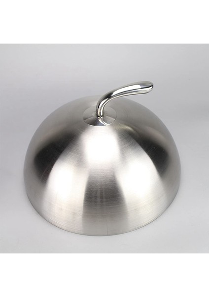 Adet 24CM Paslanmaz Çelik Biftek Kapağı Teppanyaki Kubbe Tabak Kapağı Ev Yuvarlak Yağ Geçirmez Yemek Yemek Örtüsü Mutfak Pişirme (Yurt Dışından)