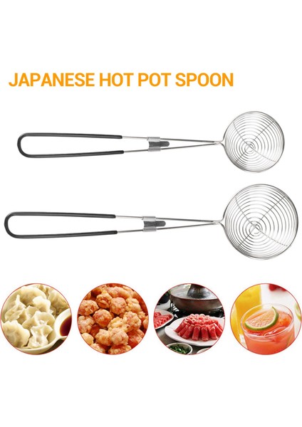 Parçalı Yuvarlak Güveç Süzgeci Seti-Paslanmaz Çelik Asya Shabu-Shabu-Shabu Örümcek Sıyırma Kaşık Seti, Örgü Kaşık (Yurt Dışından) fırsatları