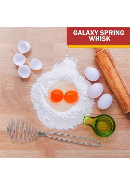 Yaylı Bobin Tel Çırpma El Mikseri Blender Yumurta Çırpıcı Paslanmaz Çelik Alet (Yurt Dışından)
