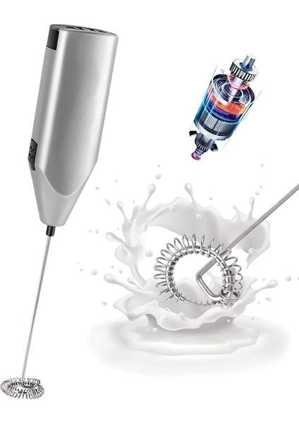 Süt Köpürtücü Sessiz El Köpürtücü Çırpma Yüksek Güçlü Mini Blender Elektrikli Köpük Makinesi Mikser Blender (Yurt Dışından)