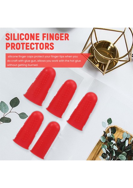 Silikon Parmak Koruyucuları, 20 Adet Parmak Koruyucu Sıcak Tutkal Aracı Parmak Kapakları Silikon Parmak Muhafızları, Dikiş Için Yapışmaz Parmak Kapağı, Balmumu, Reçine, Scrapbooking (Yurt Dışından) indirimleri