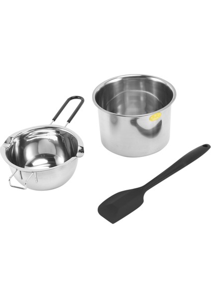 Çikolata, Sabun, Balmumu, Mum Yapımı Için Silikon Spatulalı Çift Kazanlı Pot Seti Paslanmaz Çelik Eritme Potası (Yurt Dışından)