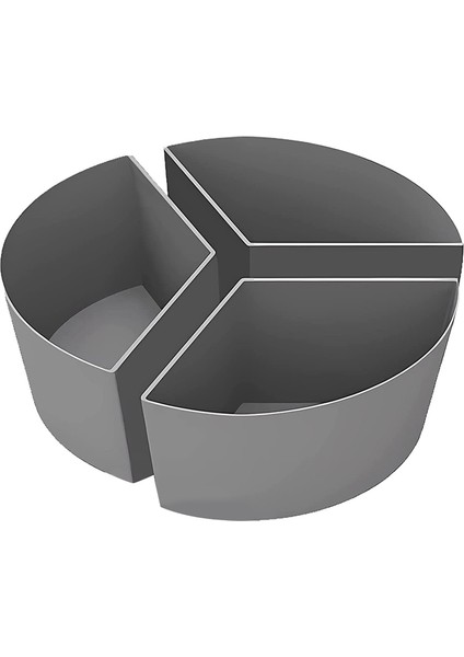 Yavaş Pişirici Gömlekleri, 3'ü 1 Arada Silikon Yavaş Pişirici Bölücü Fit 6qt Oval ve Yuvarlak Tencere Bölücü (Gri) (Yurt Dışından)
