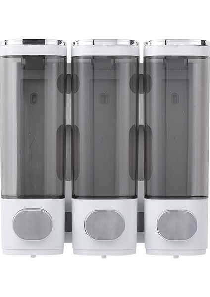 Duvara Monte Sabunluk Banyo 3 Odacıklı, Duş Duvarı Için Montaj Vidalı Şeffaf Sıvı Duş Sabunluk (Yurt Dışından)