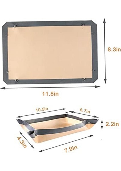 Tokalı 2pc Silikon Elyaf Pişirme Matı, Sızdırmaz ve Yapışmaz, Köşeler Sızdırmaz Fırın Tepsisi Oluşturmak Için Bir Araya Geçer (Yurt Dışından)