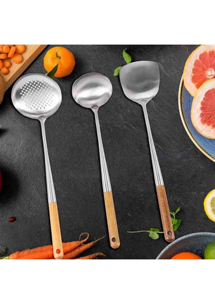 Kızartma Spatulası, Wok Için 17 Inç Spatula, Paslanmaz Çelik Wok Spatula (Yurt Dışından)