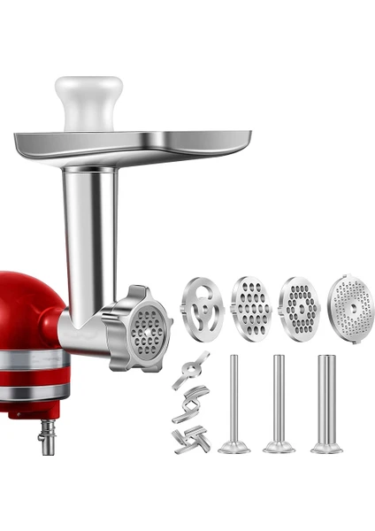 Kitchenaid Stand Mikserleri Için 1 Takım Metal Gıda Öğütücü Aparatı, Kıyma Aparatı Dahildir (Yurt Dışından)