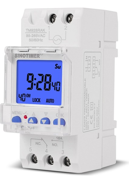 Sınotımer TM928RAKL Büyük Ekranlı Akıllı Zil Enstrüman Zamanlayıcısı 85-265V 16A (Yurt Dışından)