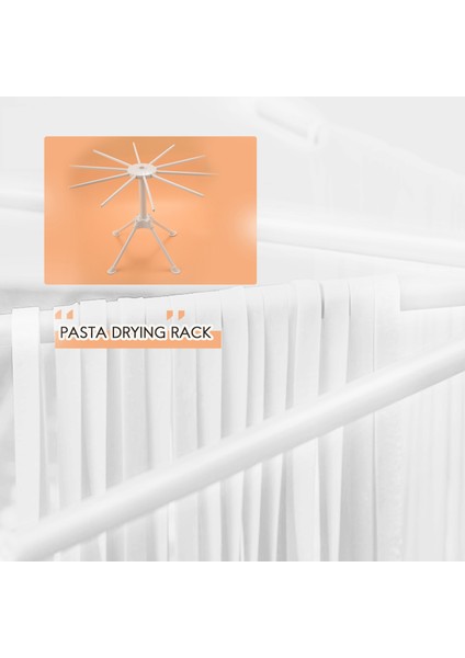 Makarna Kurutma Rafı, Katlanabilir Erişte Kurutma Tutucusu, Taze Ev Yapımı Makarna Yapımı Için 10 Kollu Spagetti Kurutma Makinesi Standı (Yurt Dışından)