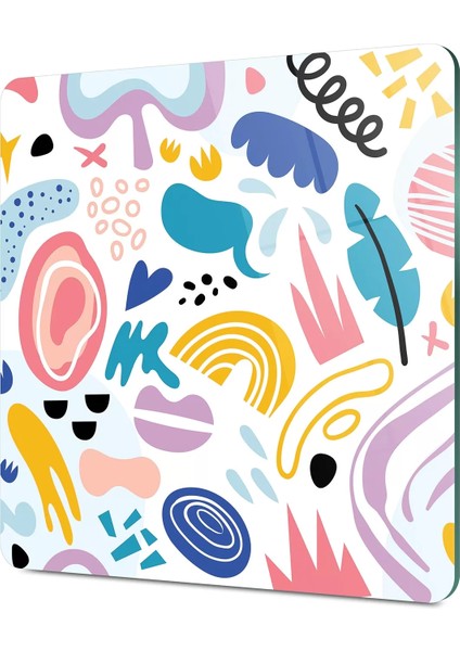 Cam Kesme Tahtası Kare Karışık Çizgi Desenli 30X30 cm fırsatları