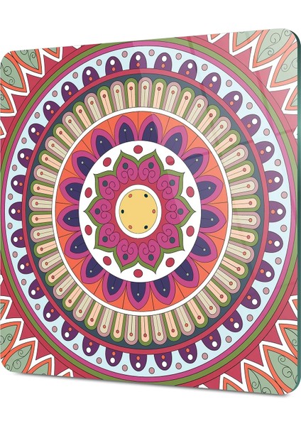 Cam Kesme Tahtası Kare Mandala Desenli 1313 30X30 cm fırsatları