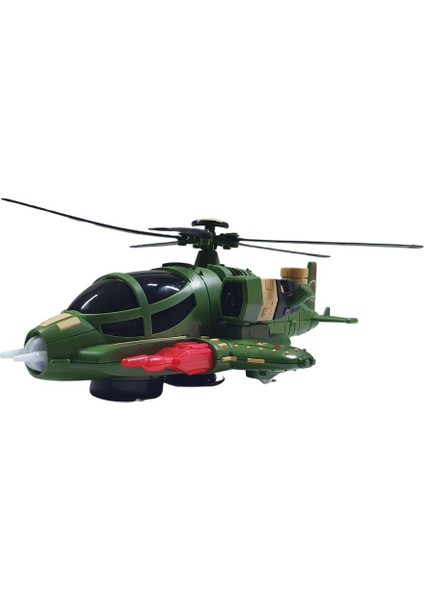 Alithestereo Yerde Gezen Çarp Dön Savaş Helikopteri 30 cm - 8811-25 (Lisinya) Alithestereo