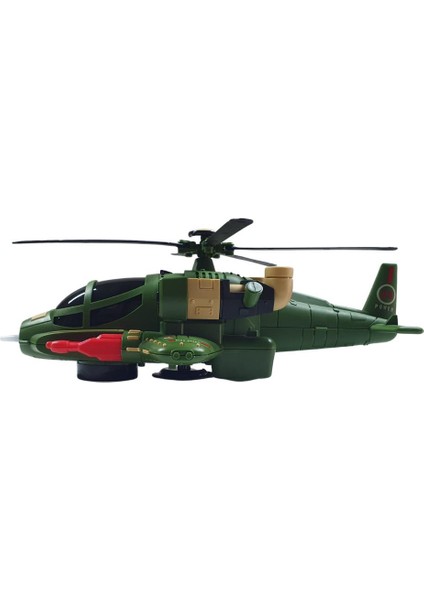 Alithestereo Yerde Gezen Çarp Dön Savaş Helikopteri 30 cm - 8811-25 (Lisinya) Alithestereo