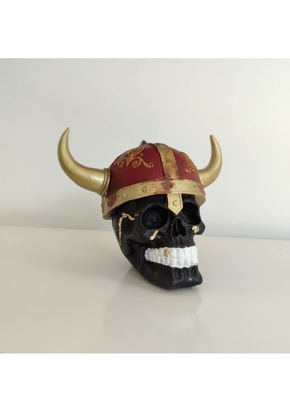 Polyester Kurukafa Viking Heykel Biblo