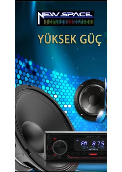 Audıo 720-MP3 Uzun Beden-Usb-Bluetooth-Aux-4 Ses Çıkış-Fm Radyo-Her Model Araca Uygun