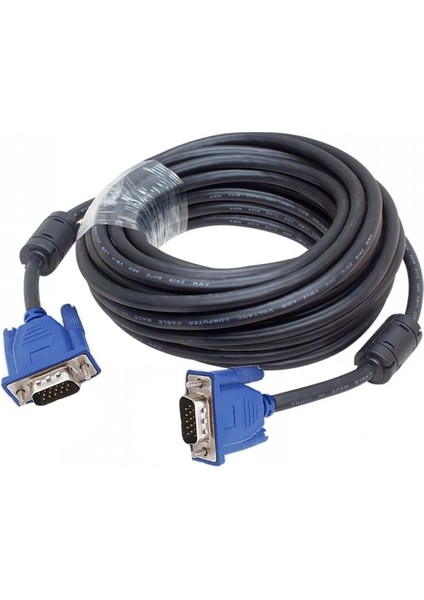 VGA Kablosu 15PİN Erkek Erkek Filtreli 10MT Gabble