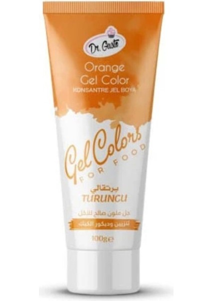 Turuncu Tüp Jel Boya 100 gr Gıda Boyası