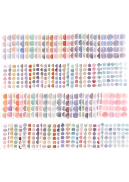 100 Sayfalık Washi Nokta Çıkartmalar Karalama Defteri Çıkartmaları Renkli Dekoratif Yapışkanlı Etiket Dekorasyon Etiketleri (Yurt Dışından)