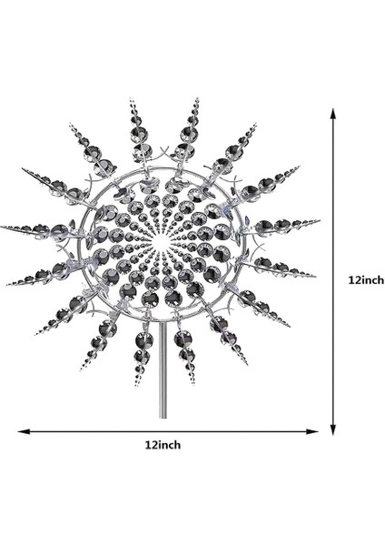 Yeni Benzersiz ve Büyülü Metal Yel Değirmeni 3D Rüzgar Enerjili Kinetik Heykel Çim Metal Rüzgar Güneş Spinners (Yurt Dışından) fiyatları