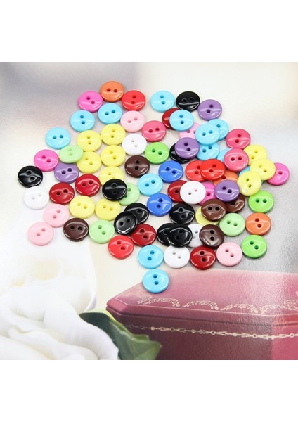 100 Adet 8mm Karışık Renkli Yuvarlak Şekil Reçine Düğmeler Dikiş Aksesuarları (Yurt Dışından) indirimleri