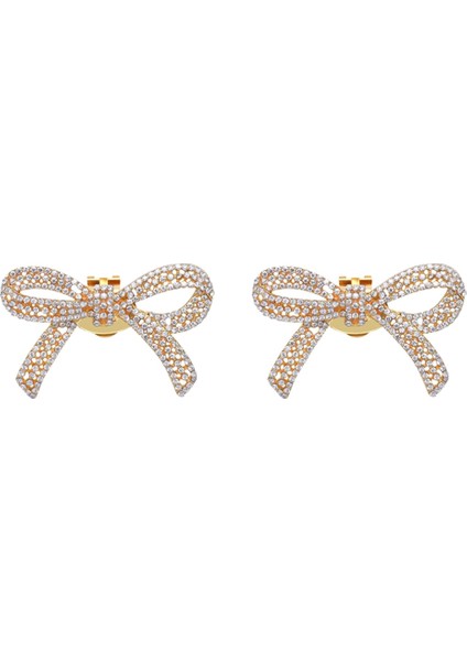 Adet Kristal Rhinestones Yay Ayakkabı Tokaları Düğün Gelin Ayakkabısı Tokaları Dıy Manuel Boncuk Yüksek Topuklu Çiçek Süslemeleri Altın (Yurt Dışından)