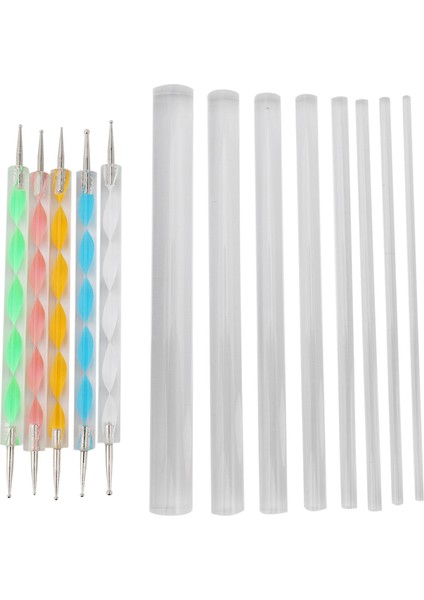 Mandala Süsleyen Alet Takımı Kayaları Boyamak, Kayaları Boyama Nokta Seti, Kaya Taşı Boyama Kalemi Polka Dot Aracı Şablonu Kozmetik Fırçası (Yurt Dışından)