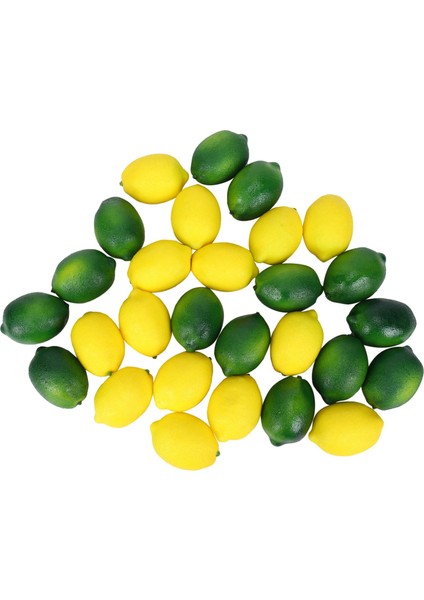 28 Adet/takım Yapay Limon ve Misket Limonu Sahte Meyveler Dekoratif Sahte Narenciye Meyveler Ev Mutfak Için Yapay Süslemeler (Yurt Dışından)
