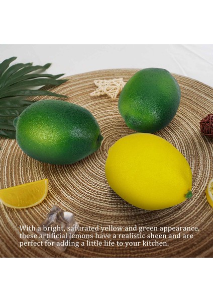 28 Adet/takım Yapay Limon ve Misket Limonu Sahte Meyveler Dekoratif Sahte Narenciye Meyveler Ev Mutfak Için Yapay Süslemeler (Yurt Dışından)