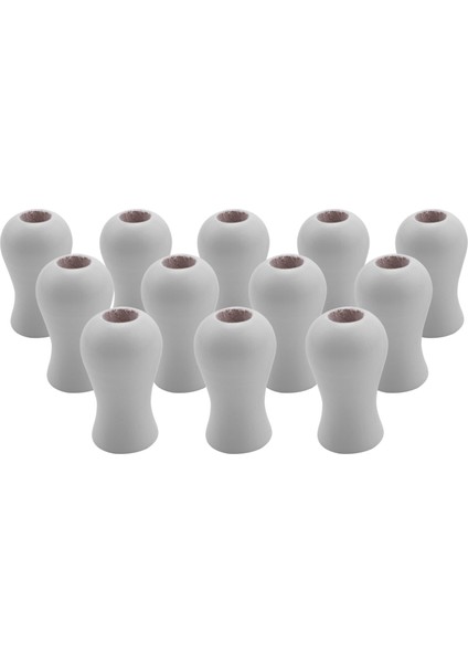 12 Paket Pencere Kör Ahşap Kordon Kolları Ahşap Asılı Top Kör Küçük Kolye Panjur Veya Gölgeler Için Çekme Ucu Damlalar Beyaz (Yurt Dışından)