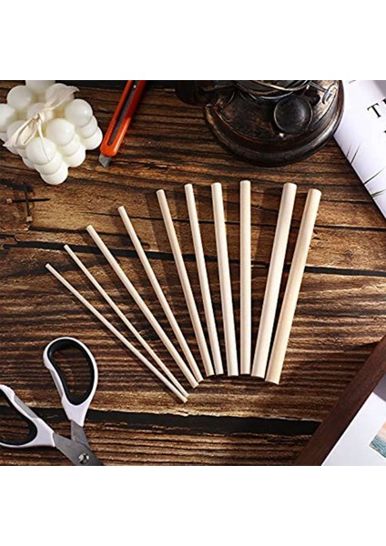 100 Parça Dübel Çubukları Ahşap Dübel Çubuk Craft Wood1/8,3/16,1/4,5/16,3/8x6 Inç Çubukları Crafting Dıy Düğün Şerit Değnek (Yurt Dışından)