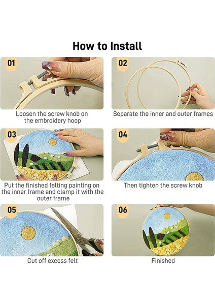 Iğne Keçe Seti,iğne Keçe Başlangıç Seti, Talimatlarla Yün Keçe Malzemeleri,iğne Keçe Pedleri,keçe İĞNELERI,W350+W406 (Yurt Dışından) indirimleri
