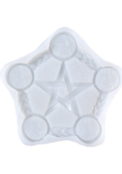 Mum Kalıbı, Pentagram Mumluk Silikon Kalıp, Mumluk Kalıbı (Yurt Dışından)