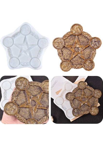 Mum Kalıbı, Pentagram Mumluk Silikon Kalıp, Mumluk Kalıbı (Yurt Dışından) indirimleri