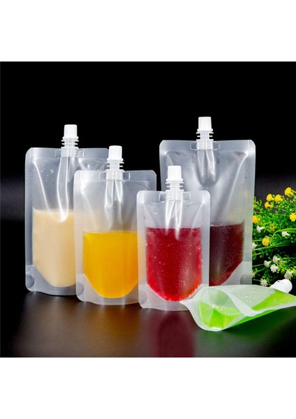 50 Adet 100ML Sıvı Stand Çantası Sızdırmaz Içecek Paketleme Çantası Emzik Kese Içecek Suyu Süt Kahve Depolama (Yurt Dışından)