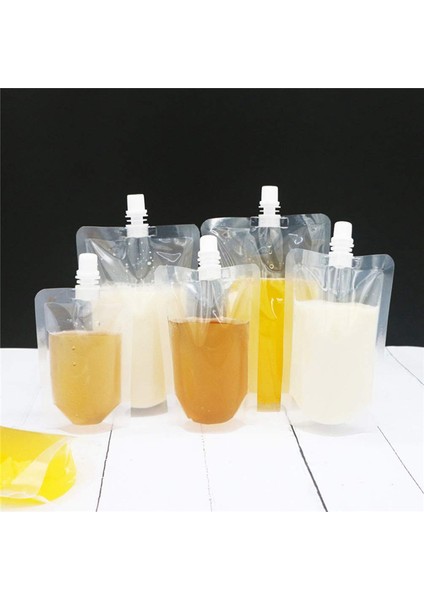 50 Adet 100ML Sıvı Stand Çantası Sızdırmaz Içecek Paketleme Çantası Emzik Kese Içecek Suyu Süt Kahve Depolama (Yurt Dışından)