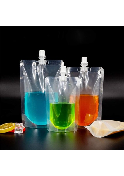 50 Adet 100ML Sıvı Stand Çantası Sızdırmaz Içecek Paketleme Çantası Emzik Kese Içecek Suyu Süt Kahve Depolama (Yurt Dışından)