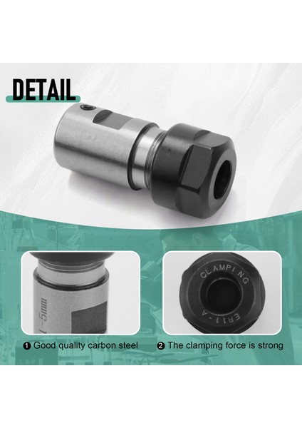 ER11A 5mm Motor Şaft Tutucu Uzatma Çubuğu ile 7 Adet ER11 1-7mm Yaylı Pensler (Yurt Dışından)