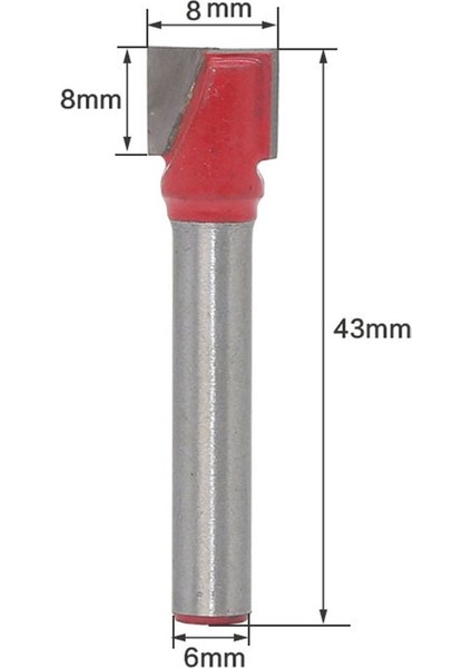 Adet Temizleme Alt Yönlendirici Bit Seti 6mm Shank Çift Flüt Karbür Kesici Düz Spoilboard Yüzey Planya Aracı (Yurt Dışından)