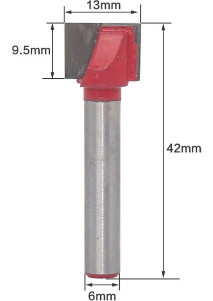 Adet Temizleme Alt Yönlendirici Bit Seti 6mm Shank Çift Flüt Karbür Kesici Düz Spoilboard Yüzey Planya Aracı (Yurt Dışından)