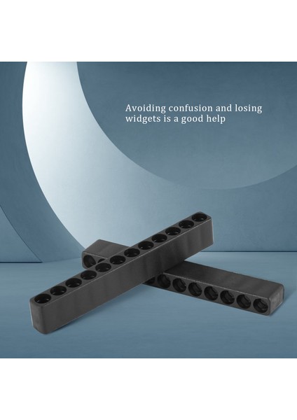 10 Adet 12 Delikli Tornavida Bit Tutucu Kutu Blok Siyah Altı Açılı 6.35MM Kolu (Yurt Dışından)