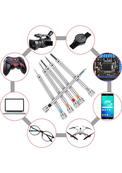 13PCS Profesyonel Tornavida Seti, Mikro Hassas Tornavida Seti 0.6-2.0mm, 13 Ekstra Saat Onarımı Için Bıçakları Değiştirin (Yurt Dışından)