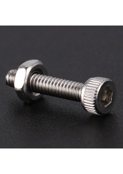 50 Takım M2X10MM Altıgen Soket Başlı Tırtıllı Başlık Vidaları Cıvata Somunu (Yurt Dışından)