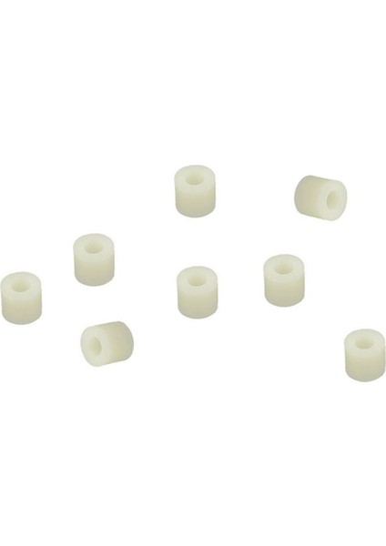 Plastik Silindir Ara Parça Pulu 7mm x 3,2mm x 6mm 100 Adet Fildişi (Yurt Dışından)