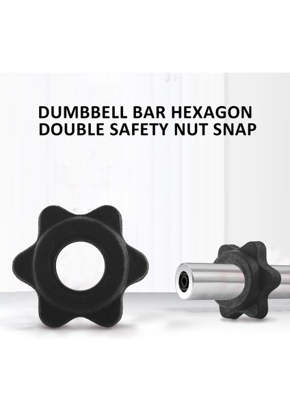 2 Çift Dambıl Altıgen Somun, Dambıl Çubuk Somunu, Barbell Barlar Eğitim Sporları Için Spinlock Yakalar (Yurt Dışından)