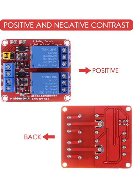 Dıy 2-Ch Yüksek/düşük Seviye Röle Genişletme Devre Kartı Modülü Dc 24V (Yurt Dışından)