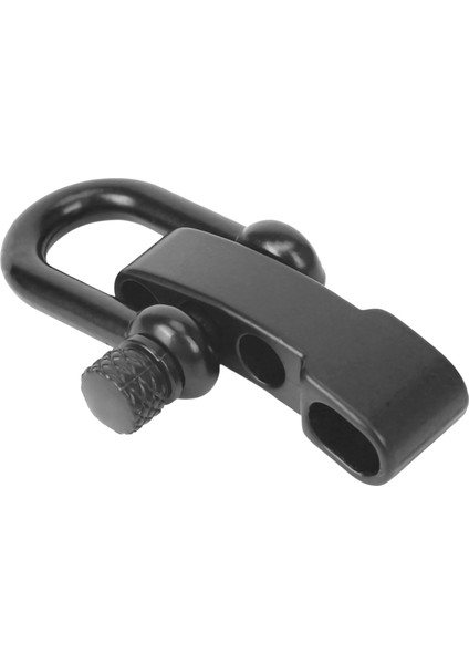 10X U Stil Çinko Alaşımı Ayarlanabilir Köstek Tokası Paracord Bilezik Halat Siyah (Yurt Dışından)