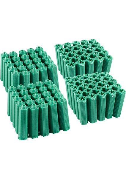 Montaj Vidaları Yeşil 6 mm Kaymaz Plastik Dübel 100 Adet (Yurt Dışından)