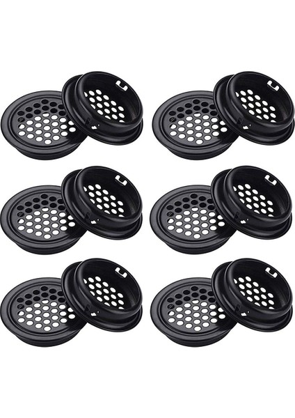 Yuvarlak Havalandırma Izgarası Dolabı Havalandırma Deliği Izgarası 35MM 30 Parça Siyah Banyo Dolabı Dolap Ayakkabı Dolabı (Yurt Dışından)