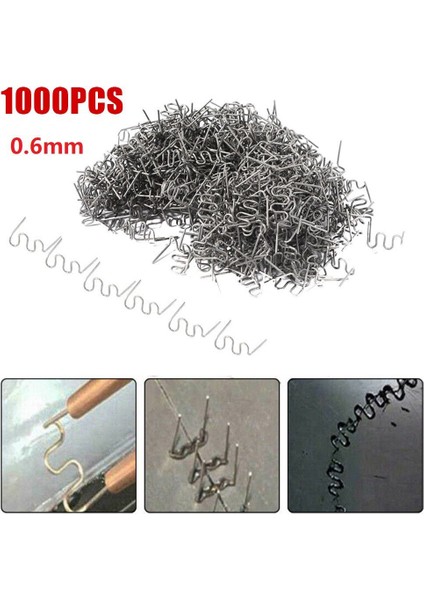 1000 Adet 0.6mm S Dalga Zımba Araba Tampon Kaporta Plastik Zımba Tamir Kiti 0.6mm Dalga Zımba Lehimleme Araçları (Yurt Dışından) fırsatları